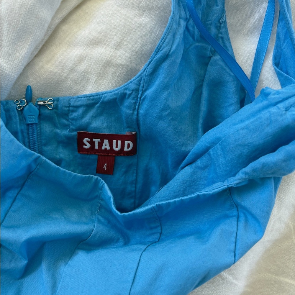 STAUD Sky Blue Maxi Dress with Spaghetti Straps - Picture 2 of 2